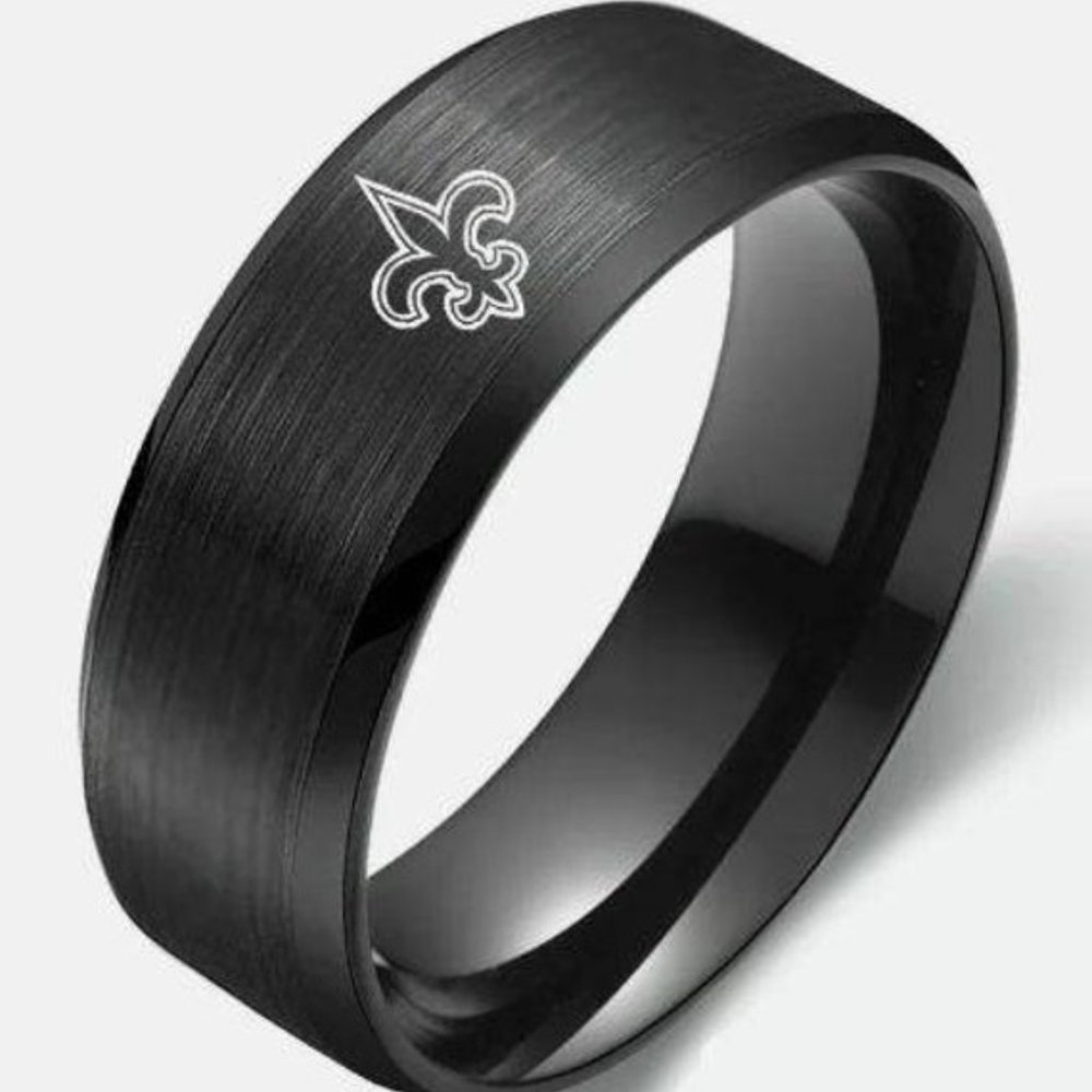 New Orleans Saints Stainless Steel Ring Band